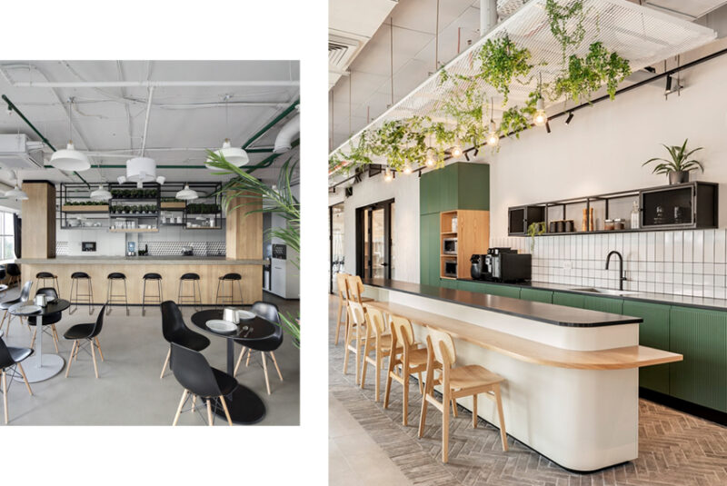 Bedrijfskeukens gecombineerd met een koffiebar waar je kan eten, drinken en ontmoeten